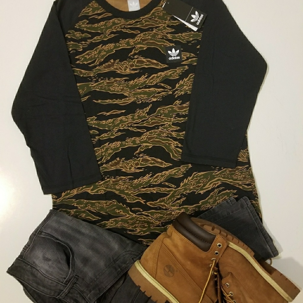 Adidas Camo Raglan Style Tee!